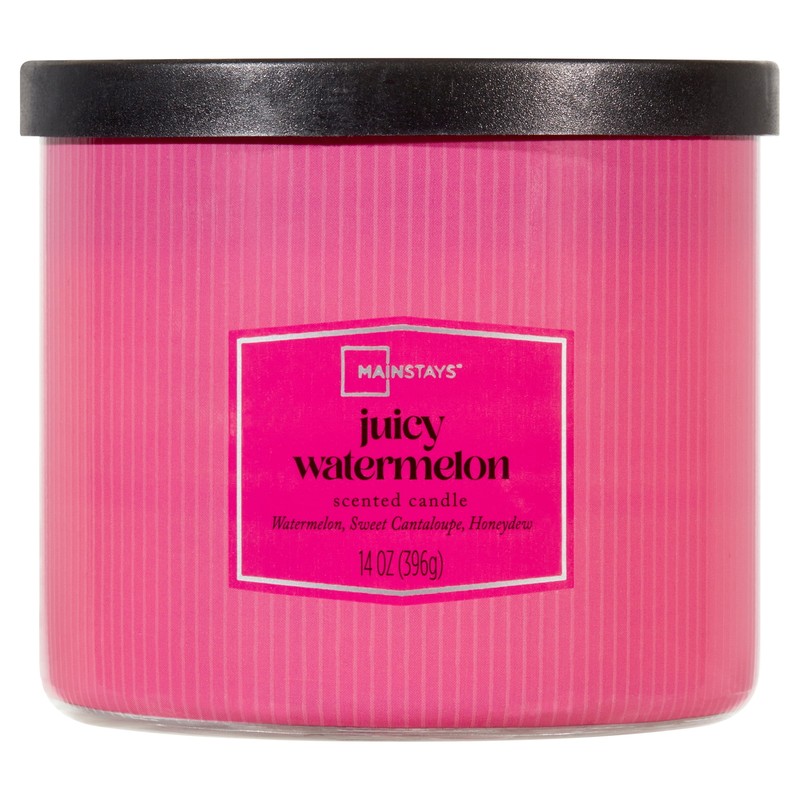 (2 pack) 3-Wick Textured Wrapped Juicy Watermelon Scented Candle, 14 oz gallery