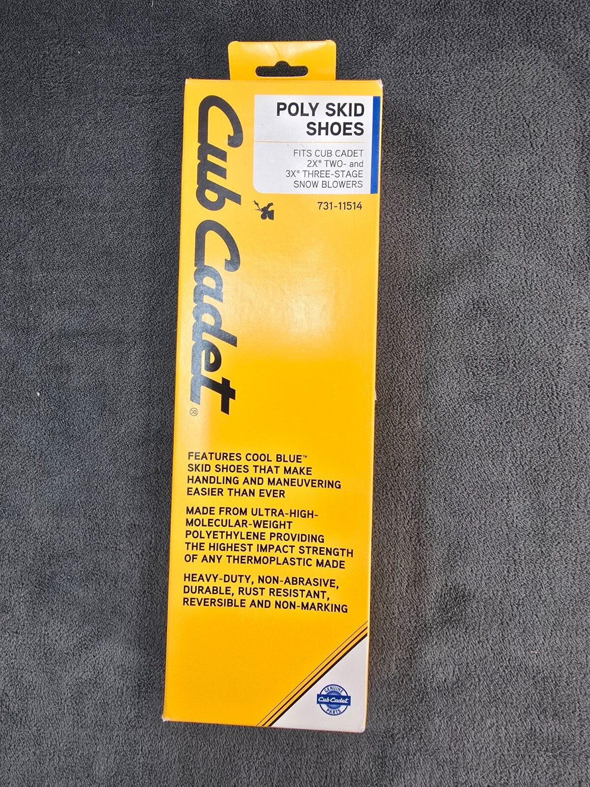 Cub Cadet OEM Cool Blue Poly Skid Shoes for 2X 2-Stage & 3X 3-Stage Snow Blower gallery
