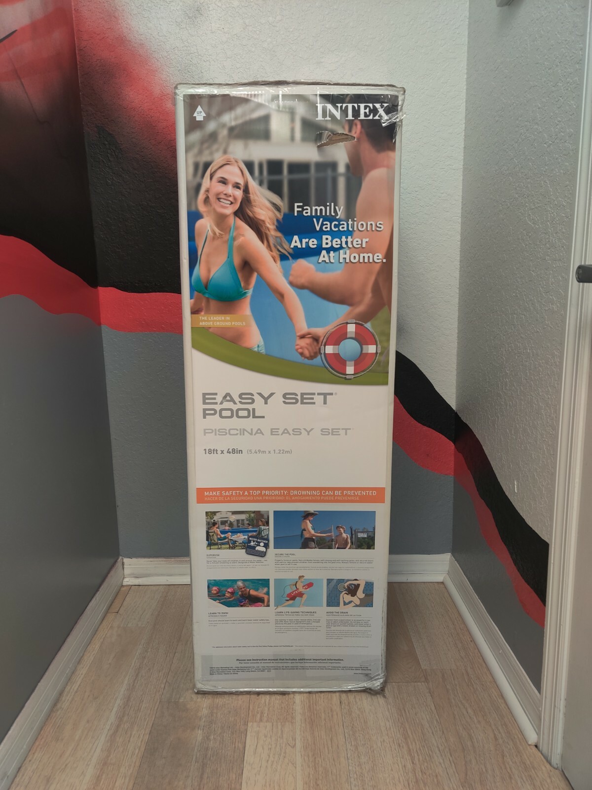 Intex 18ft x 48in Easy Set Pool Set with Cover,Ladder & Pump #26175eh gallery