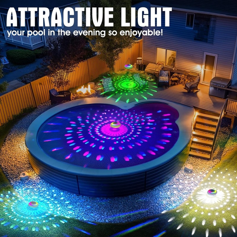 Floating Pool Lights IP68 Waterproof Color Changing Lighting for Pools gallery