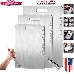 2025 Pure Titanium Double-Sided Cutting Board – 12″L x 9″W, Dishwasher Safe