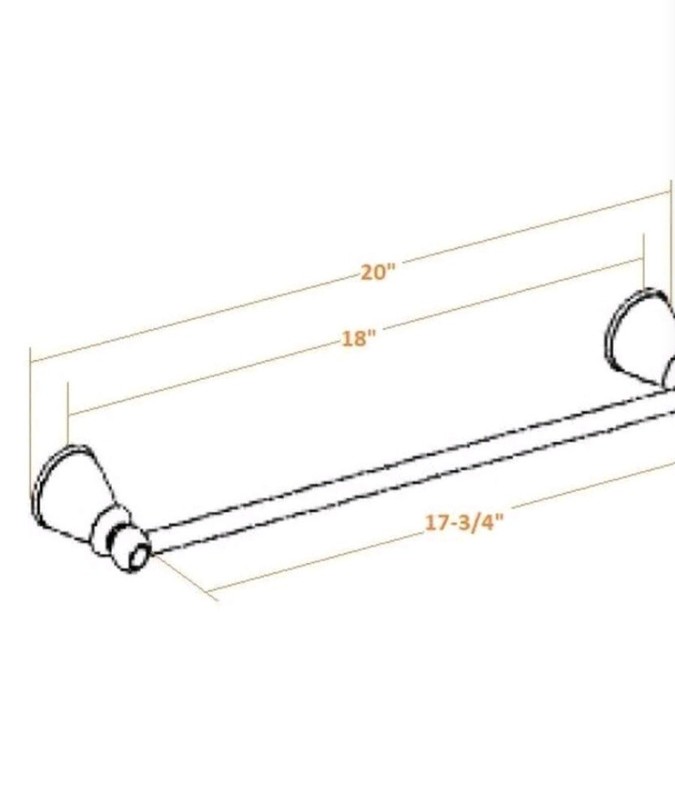 Kassel Transitional 18" Towel Bar, Brushed Nickel - Design House 558262 gallery