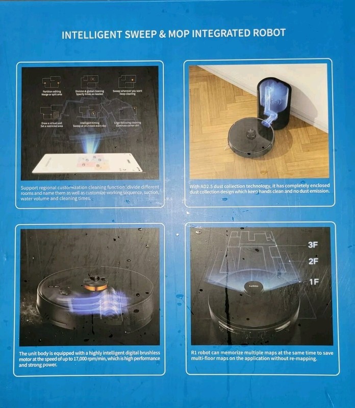 Robotic Vacuum Cleaner | Automatic Smart Floor Cleaner | Wi-Fi | Pet | Lydsto R1 gallery