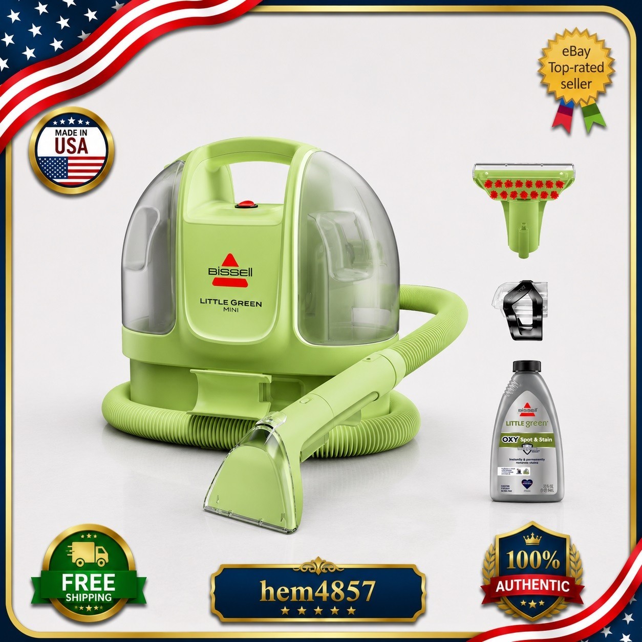 BISSELL Little Green Mini Carpet Cleaner Portable Spot & Stain Remover 4064-New❗ gallery