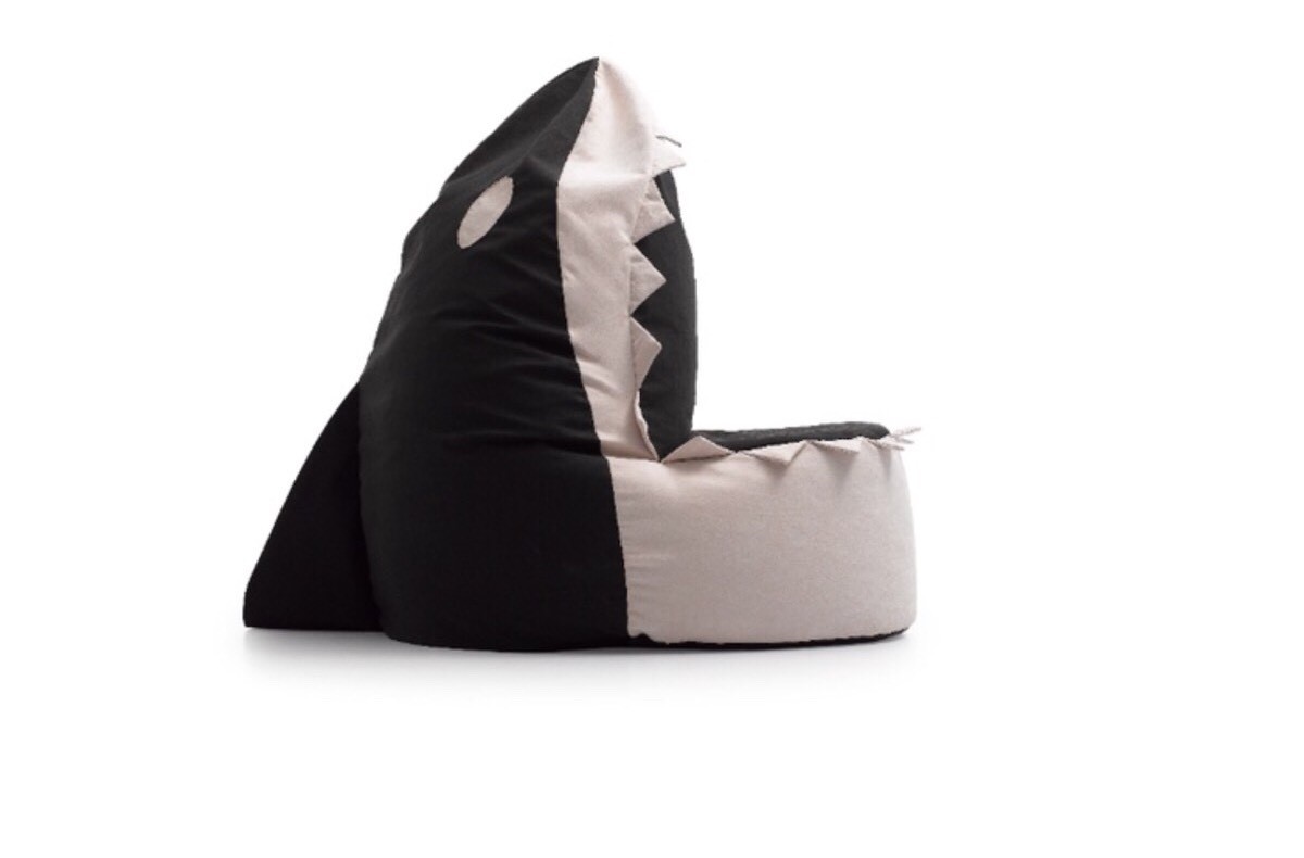 Lazy Bag Paris sofa Shark Animal black And Gray just the bag no the insert gallery