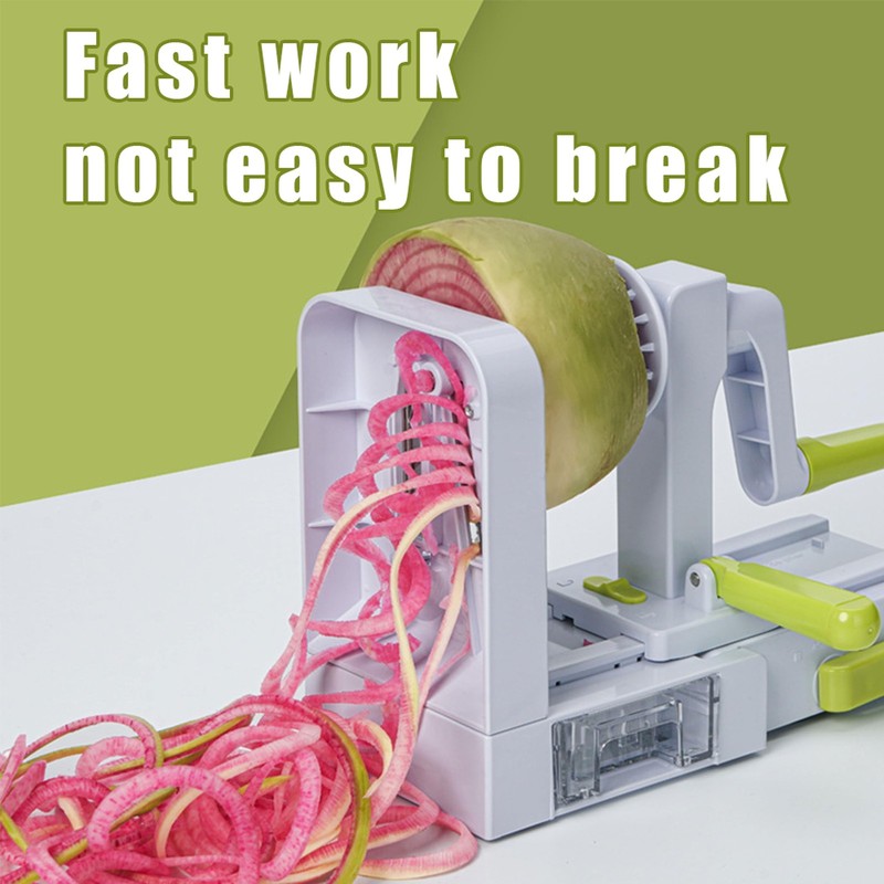 5-Blade Vegetable Spiralizer for Veggie Noodles – Quick Kitchen small, White gallery