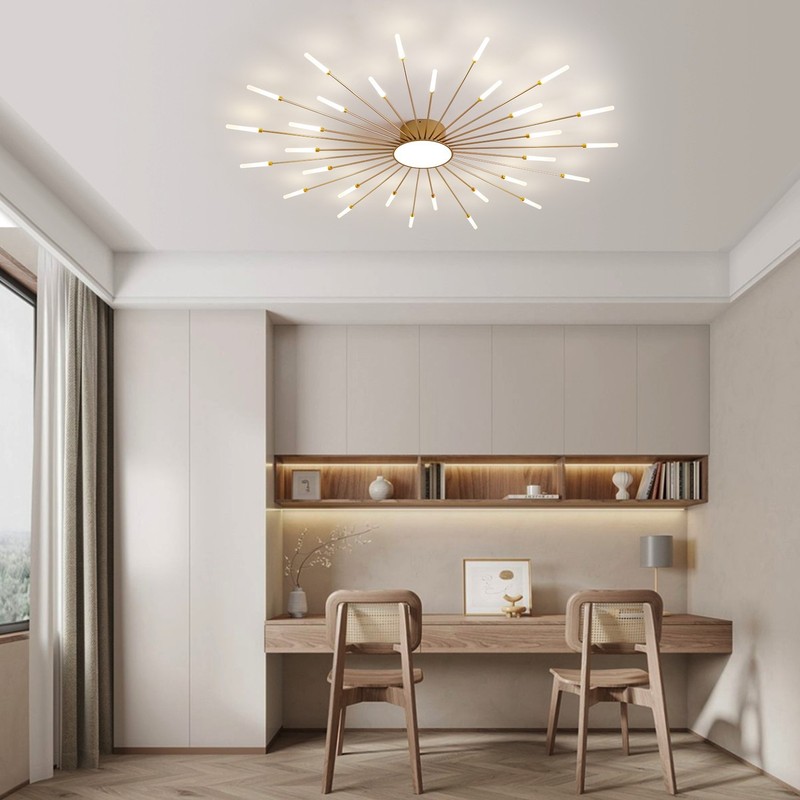 Gold Firework LED Ceiling Light 30+1, Smart Dimmable w/ APP & Remote gallery