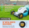 2pc 10" Solid PU Flat Free Tire Wheel 400lb Hand Cart Lawn Mower Run Flat gallery