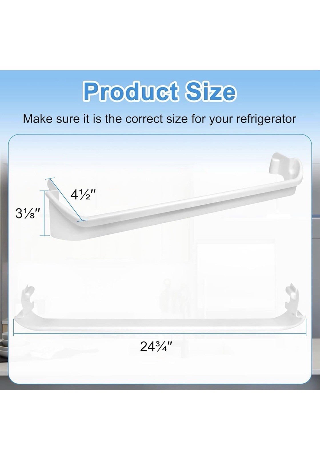 240534901 Door Shelf Rack Bar (2PACK) frigidaire or kenmore Refrigerator gallery