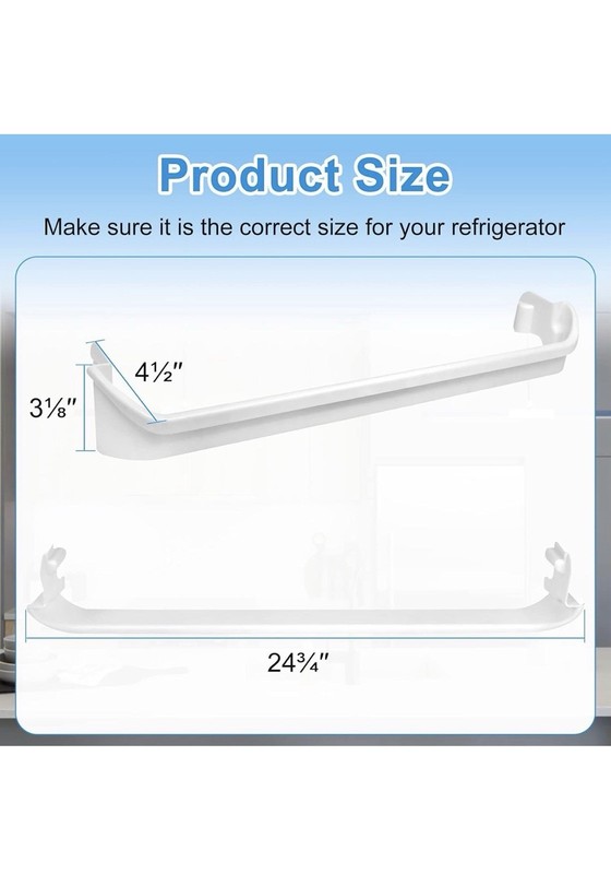 240534901 Door Shelf Rack Bar (2PACK) frigidaire or kenmore Refrigerator gallery