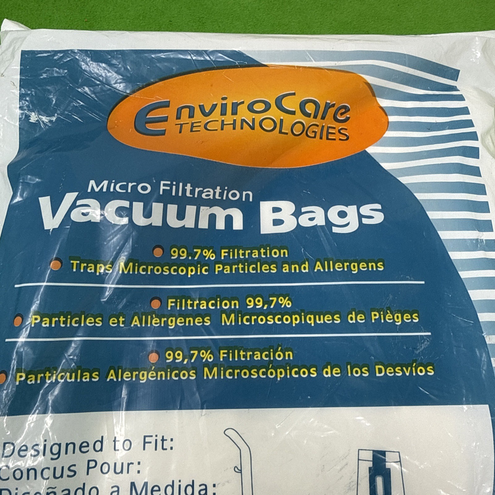 Enviro Care Vacuum Bags for Oreck Type CC Uprights 8 bags in NEW pack gallery