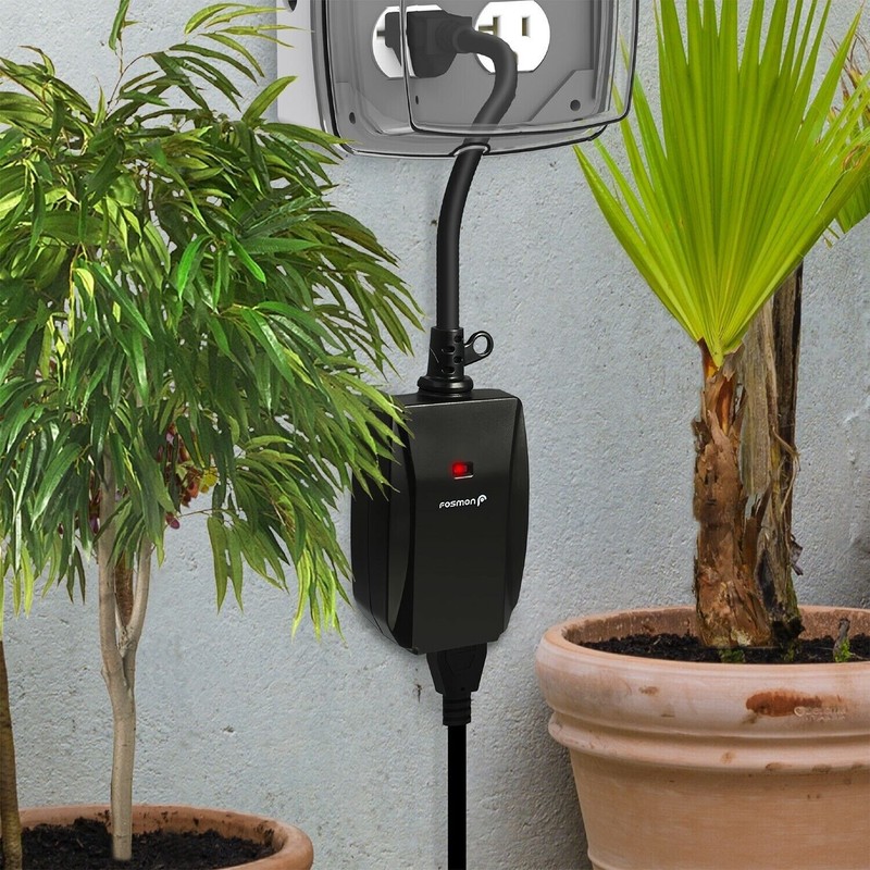 Waterproof Outdoor LED Light Wireless Remote Control Outlet Power Switch Plug In gallery