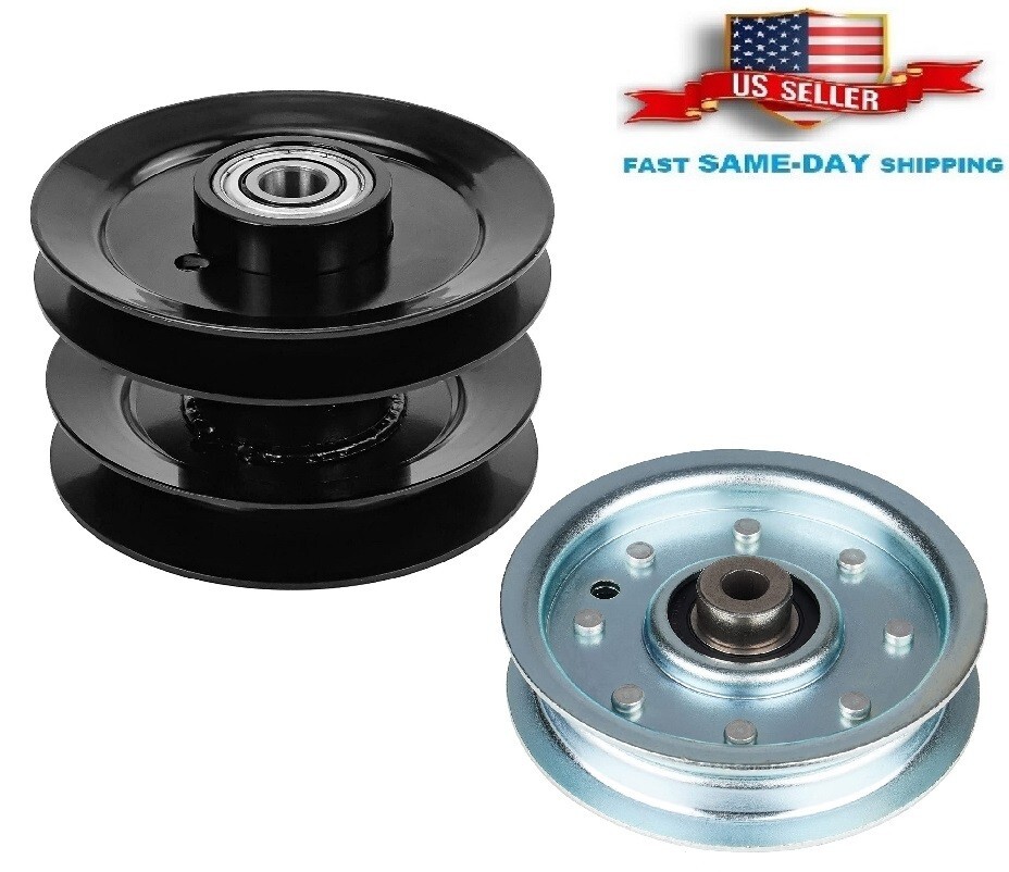 2 Deck 42" Double Flat Idler Pulley Kit for Cub Cadet LT1018 1517 1527 1170 gallery