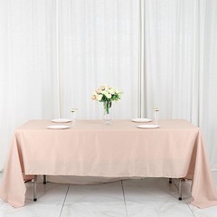 Nude 72×120 RECTANGLE POLYESTER TABLECLOTH Wedding Catering Dinner Supplies