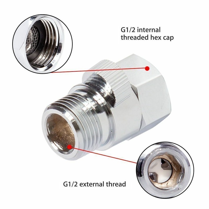 1-2pcs G1/2" Flow Quick Control Shut OFF Valve Fit Shower Head Hand Water Saver gallery