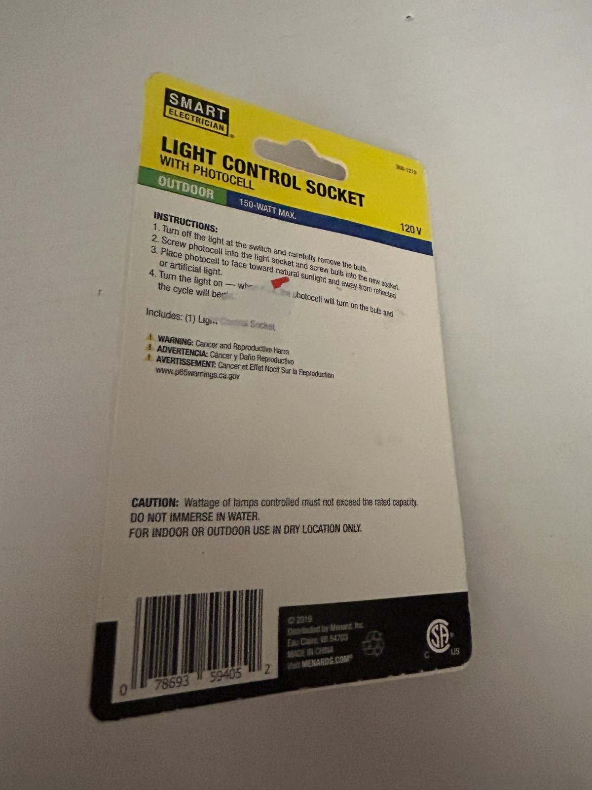 Smart Electrician Outdoor Auto On/Off Dusk To Dawn Light Control Socket 120v NEW gallery