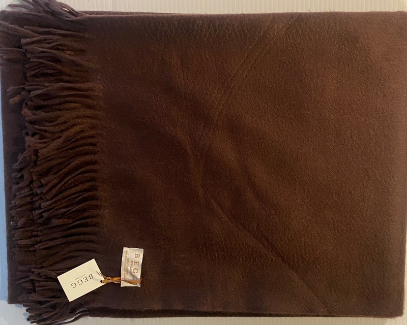 BEGG & CO Arran Cashmere Throw - chocolate gallery