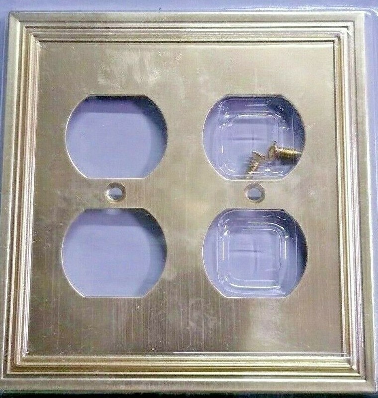 Satin Brass Daltry Switchplate Light Wall Plate Cover Outlet Toggle Rocker gallery