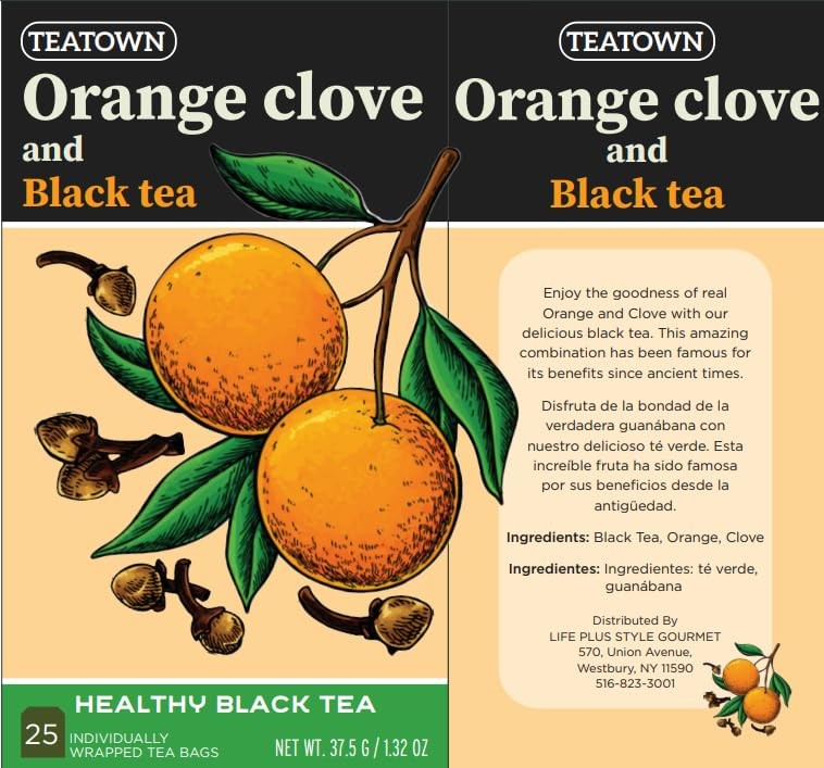 Premium Single Origin Orange Clove Spice Black Ceylon Tea Bags 25 Count... gallery