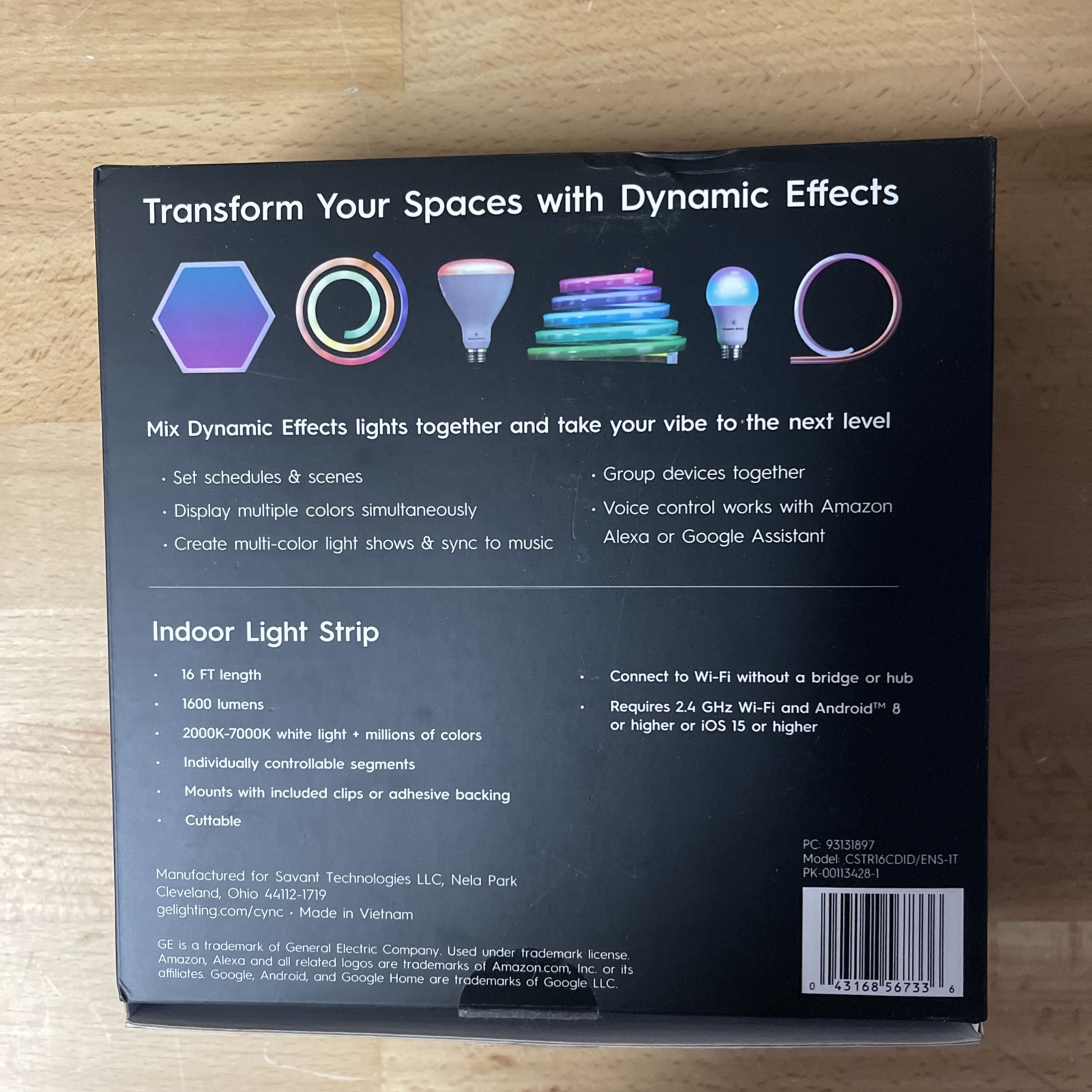 GE 16' CYNC Dynamic Effects Smart LED Full Color Light Strip Power Supply gallery