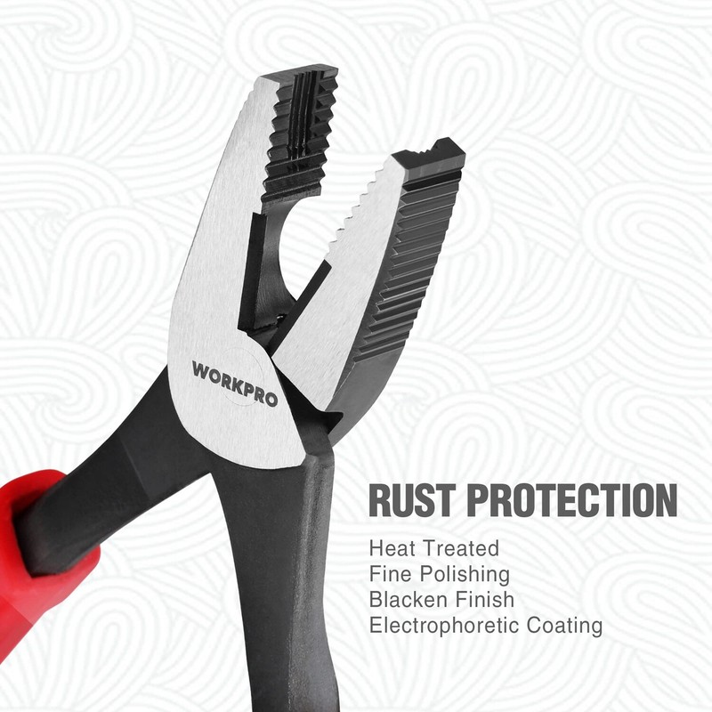 WORKPRO 8-inch Screw Extractor Plier Stripped Screw Remover Tool Linesman Pliers gallery