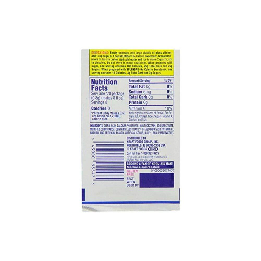 Kool-Aid Blue Raspberry Lemonade Unsweetened Soft Drink Mix, (Pack of 192) gallery