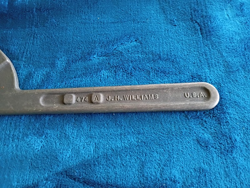 Vintage Williams 474 Adjustable Hook Spanner Wrench 2" to 4-3/4" USA . gallery