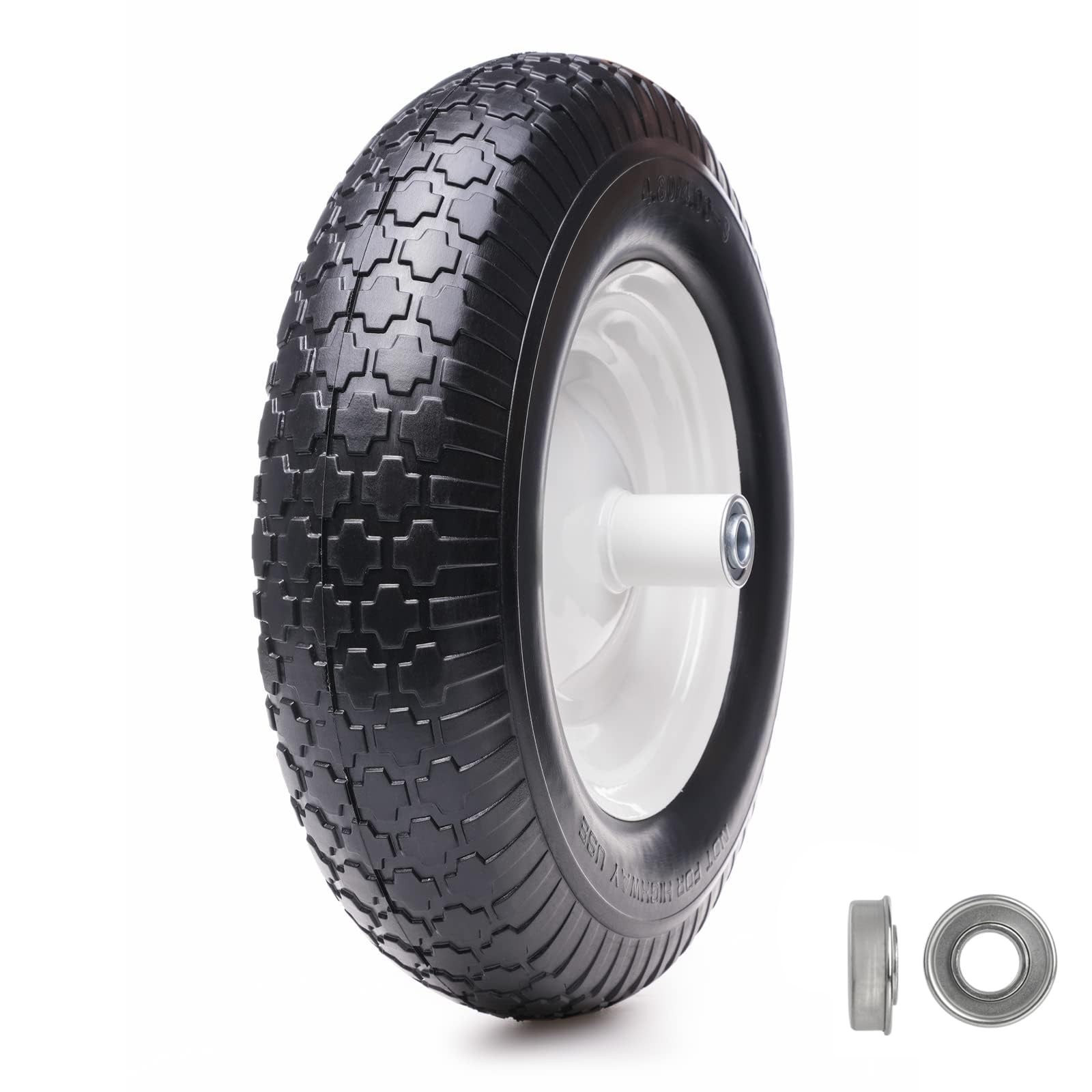Flat Free Solid Tire 4.80/4.008 Airless for Hand Trucks, Utility Carts, Dollies gallery
