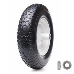 Flat Free Solid Tire 4.80/4.008 Airless for Hand Trucks, Utility Carts, Dollies