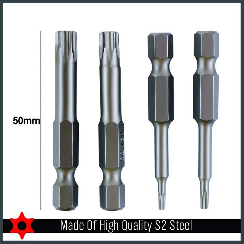 11 Pcs Tamper Resistant Star Bits S2 Steel T7-T40 Security Torx Bit Set & Holder gallery