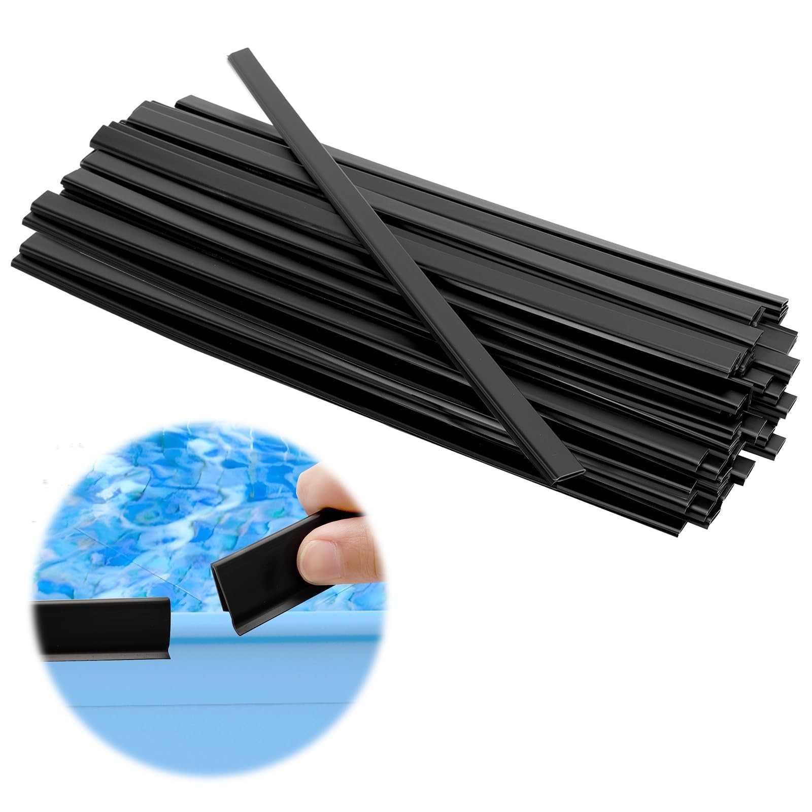 60PCS Pool Coping Strips for Overlap Above Ground Pool Liners, Pool Liner Loc... gallery