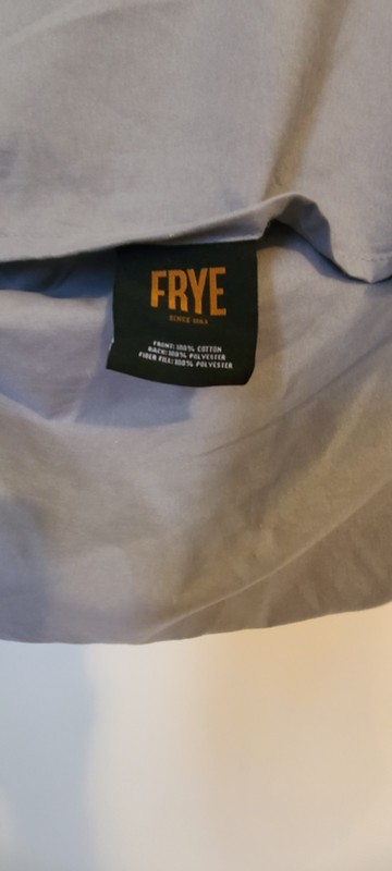 Frye Grey White Striped Waverunner Queen/King (2) 100% Cotton Outer 30L X 20W gallery