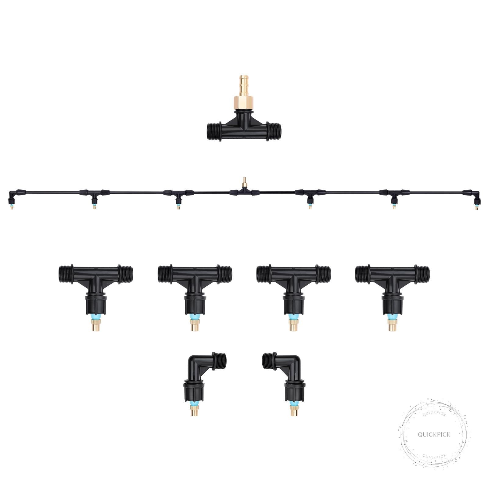 6-Nozzle Poly Boom Wand with 3/8" Brass Fitting, 7.5 Ft. ATV sprayer Boom, Wide gallery