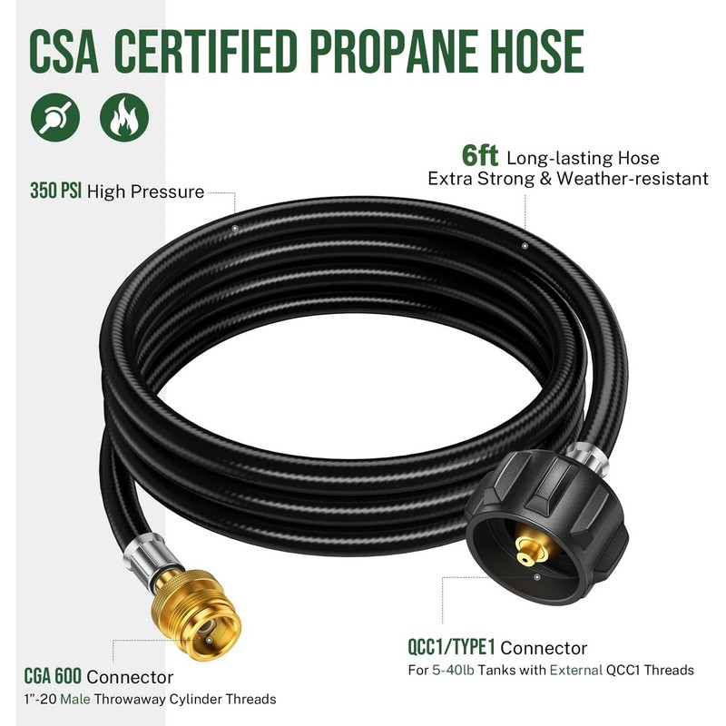 Propane Regulator Adapter Hose Kits for BBQ Grills Camp Stove Propane Regulator gallery