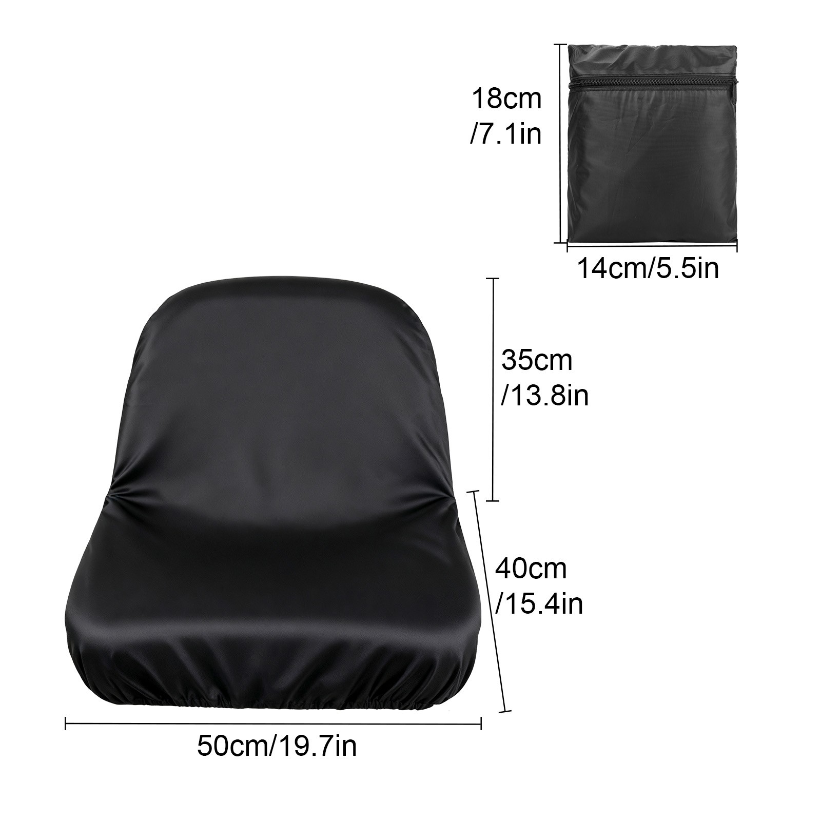 Universal Riding Lawn Mower Tractor Seat Cover Waterproof Oxford w/ Storage Bag gallery