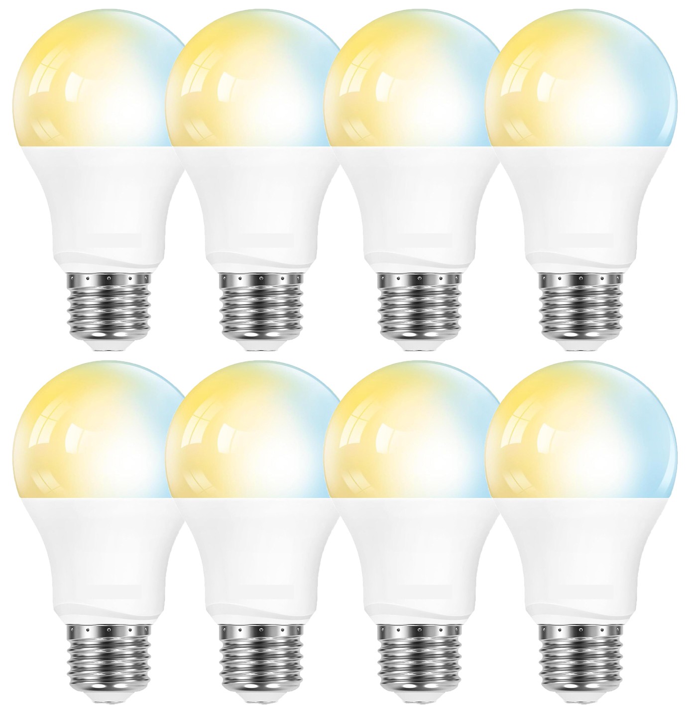 8 Pack LED Light Bulbs 80W Equivalent E26 Socket 9W 900LM 3-Color 3000K~6000K gallery