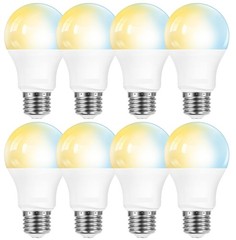 8 Pack LED Light Bulbs 80W Equivalent E26 Socket 9W 900LM 3-Color 3000K~6000K