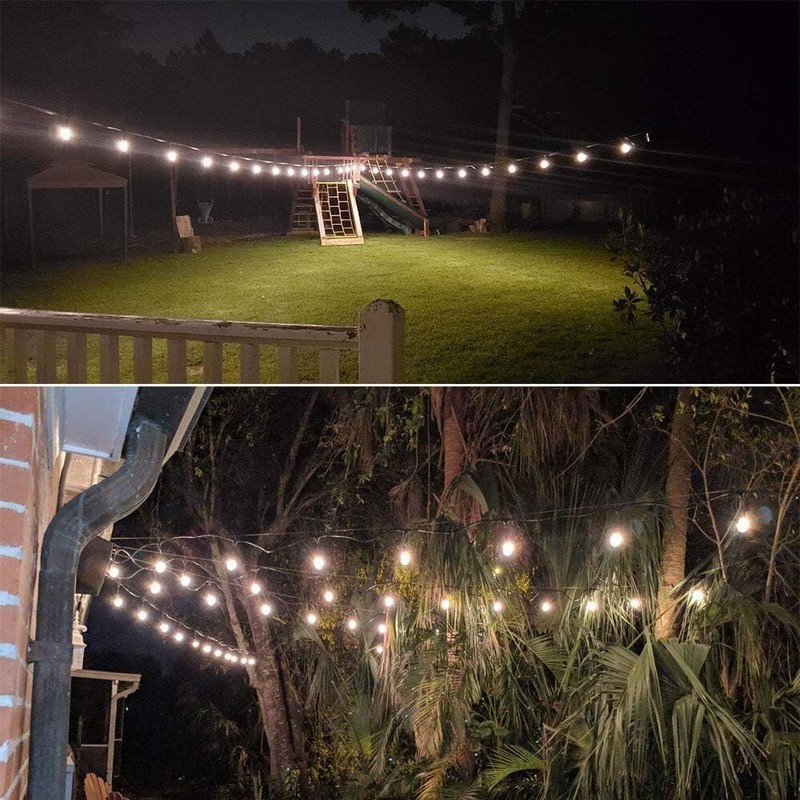 164FT Vinyl-Coated 304 Stainless Cable Outdoor String Lights Hanging Kit gallery