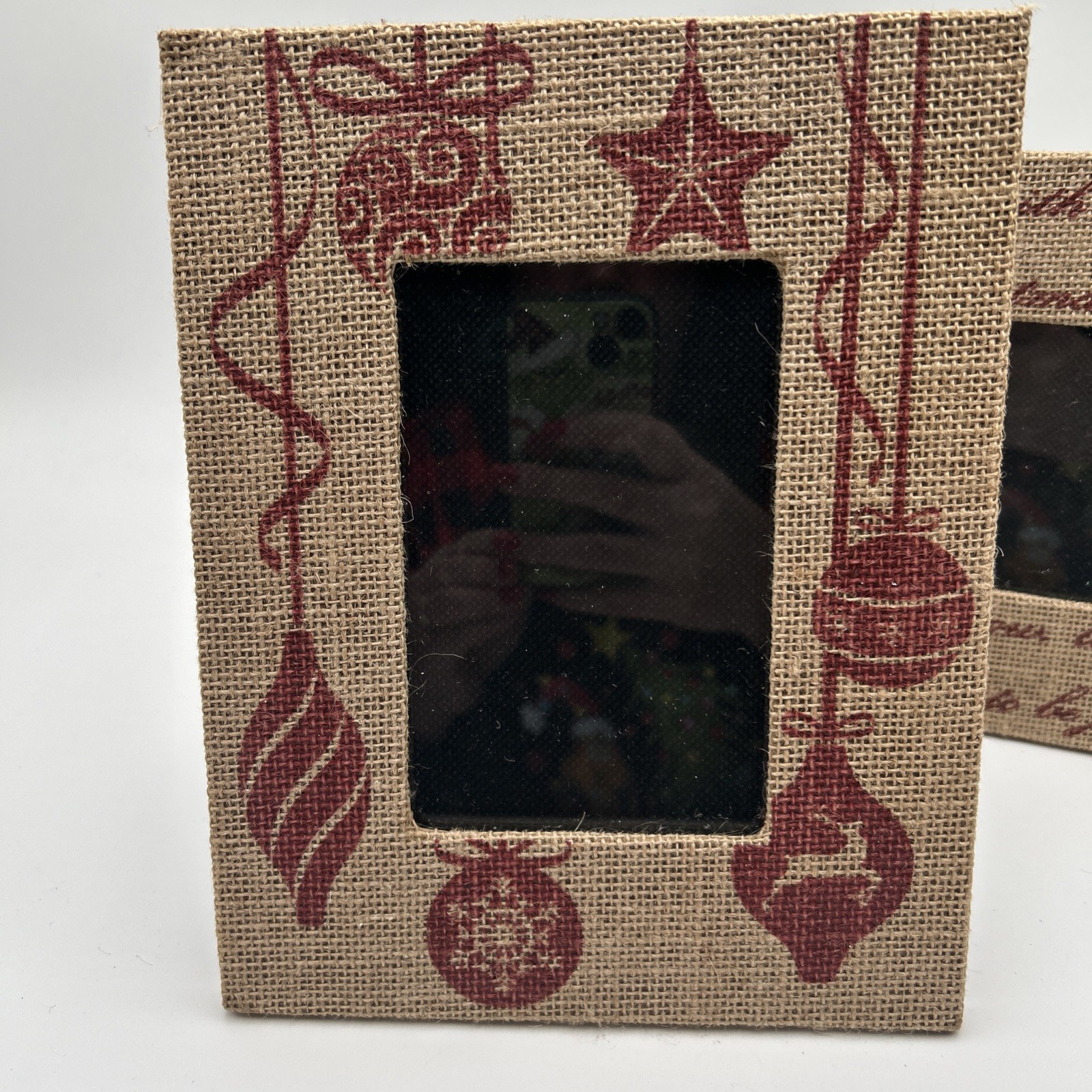 New Concepts In Time Holiday Christmas Noel Burlap Style Picture Frame 5x7 gallery