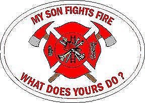 My Son Fights Fire Reflective Vinyl Decal Sticker Paramedic EMT EMS Firefighter gallery