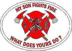 My Son Fights Fire Reflective Vinyl Decal Sticker Paramedic EMT EMS Firefighter