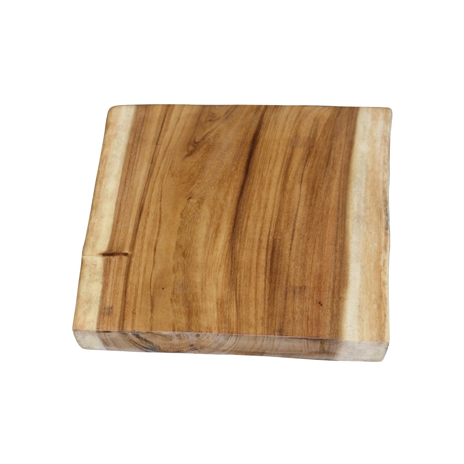 Rustic Natural Square Teak Wood Slab Table Top DIY for Side End Table Home Decor gallery
