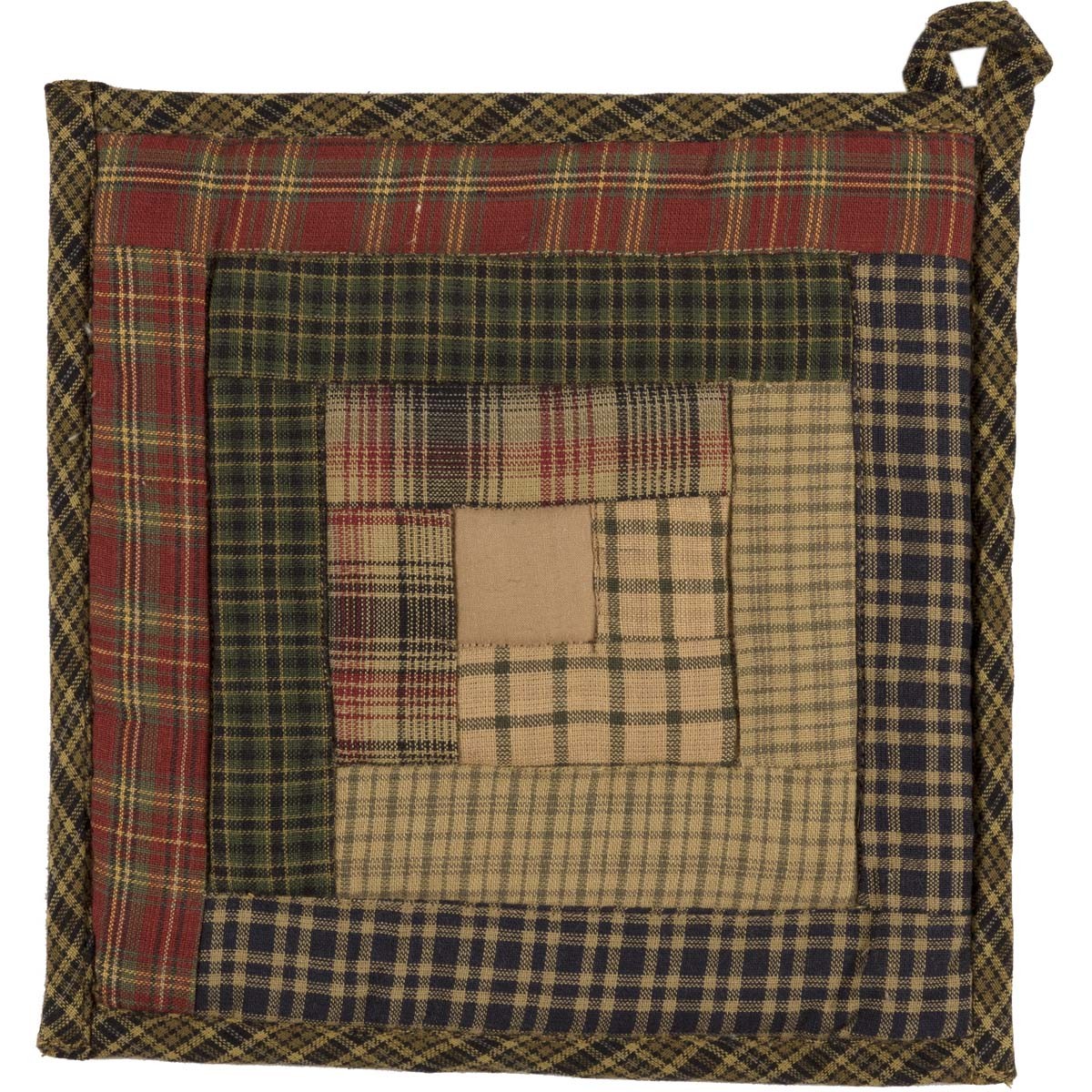 Pot Holder Tea Cabin Rustic 8x8 Quilted Patchwork Kitchen Table Decor VHC Brands gallery
