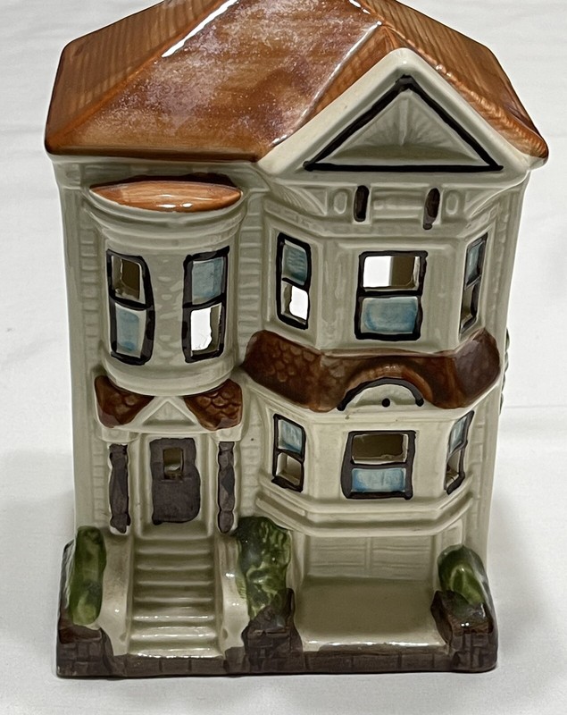 Beacon Hill Victorian House Ceramic Tea Light Votive Candle Holder 7 1/2”H gallery
