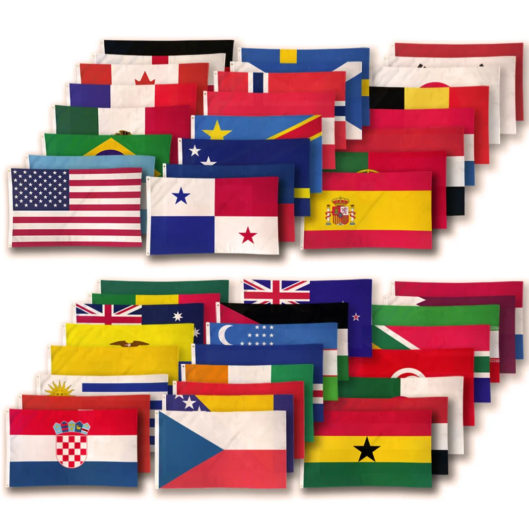 World Cup 2026 48 Country Flags Set 2x3ft Soccer Team Collection gallery