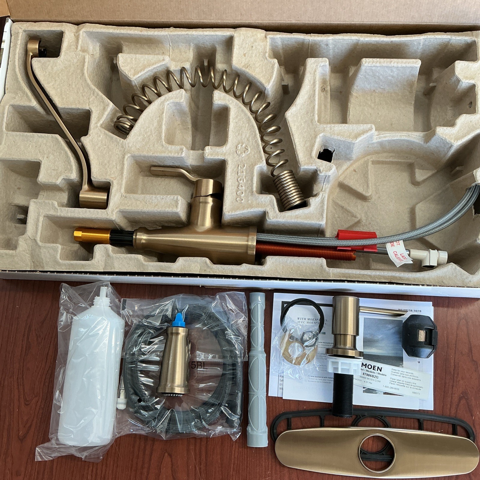 NEW Moen Nolia 87886BZG Pulldown Kitchen Faucet Bronzed Gold W/PowerBoost B163 gallery