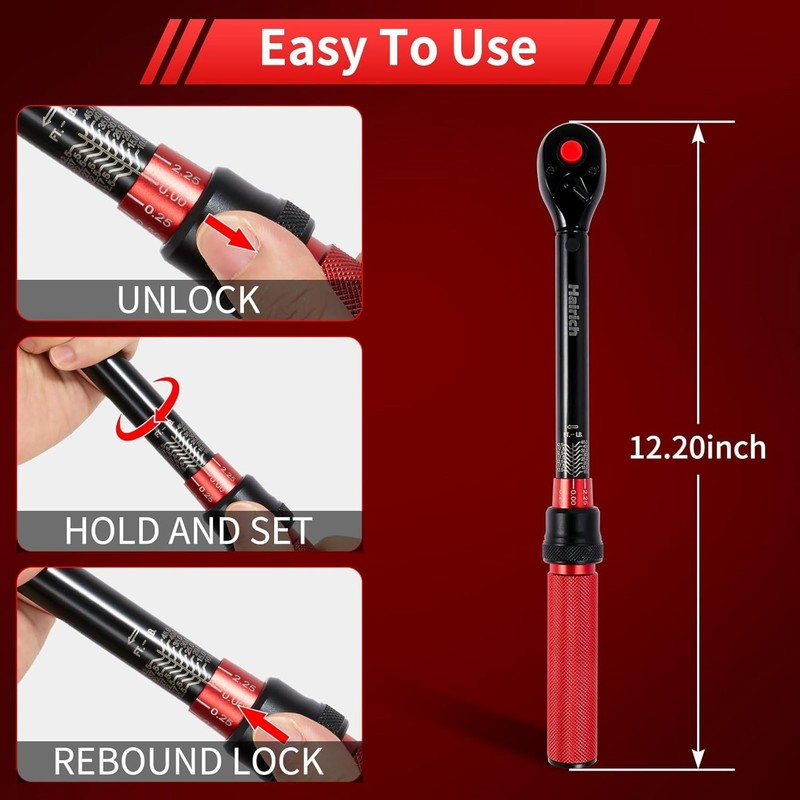 3/8-Inch Torque Wrench, Dual-direction 10-45ft.lb/13.6-61Nm, 72-Tooth Dual Ra... gallery