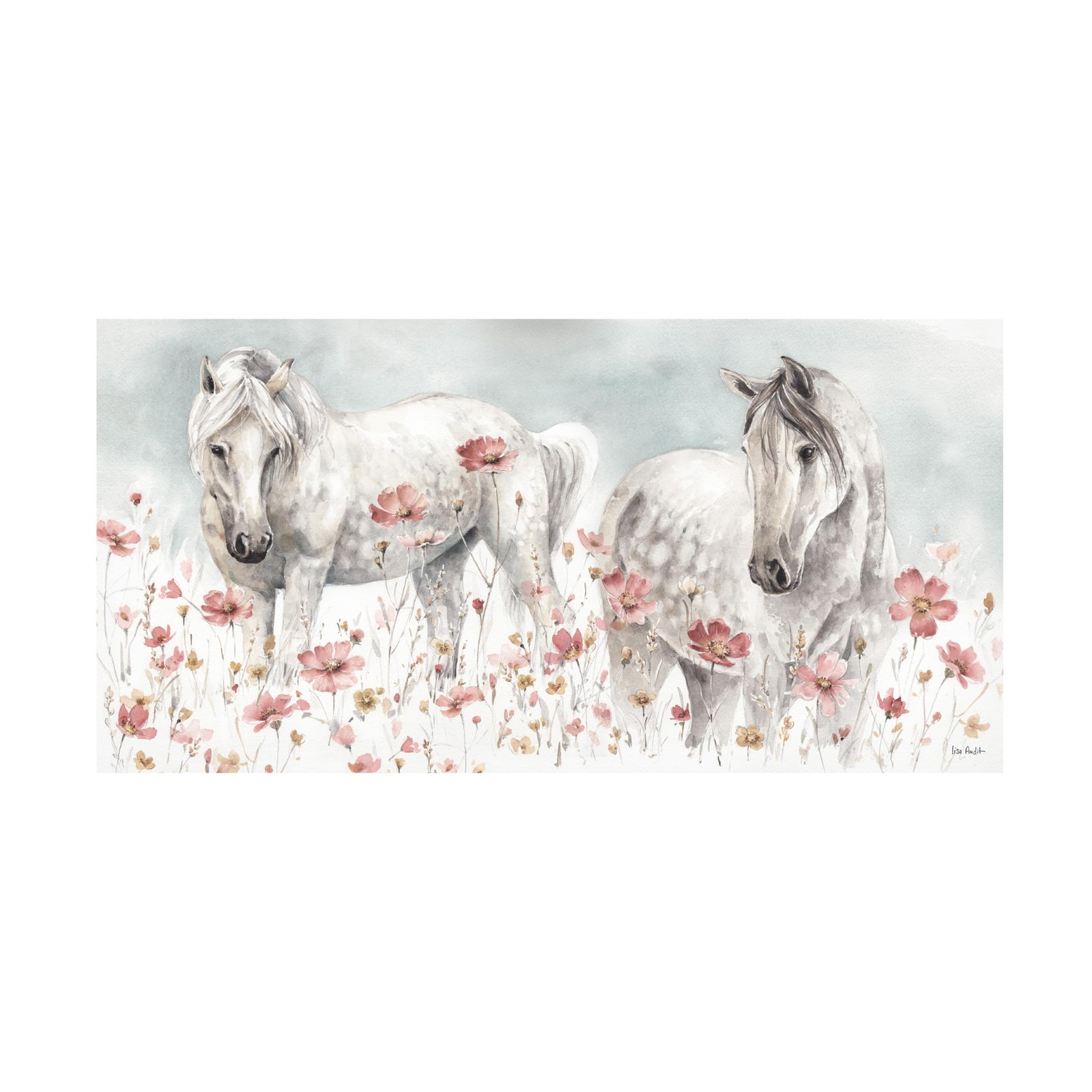 Wrapped Canvas Wall Art - Lisa Audit 'Wild Horses Iii' Wall Art for Living Ro... gallery