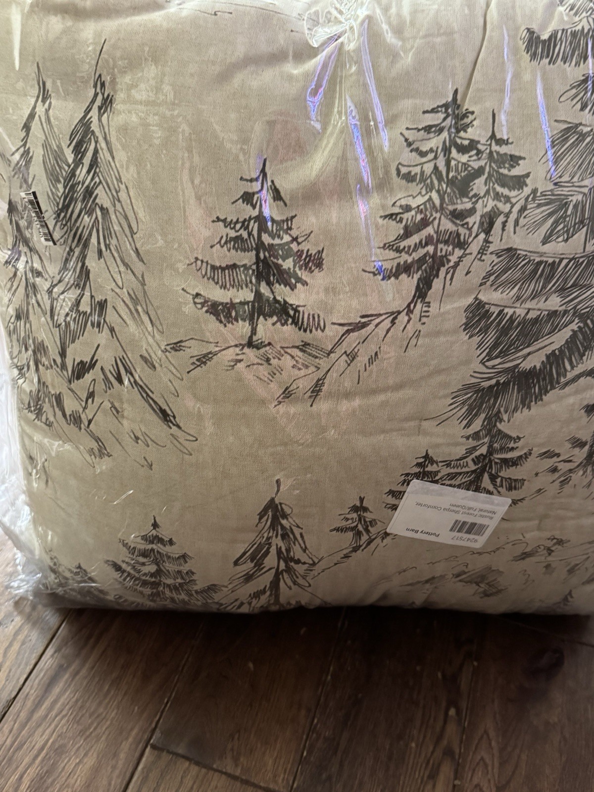Pottery Barn Rustic Forest Deer Stag Sherpa Full/Queen Quilt Comforter New gallery