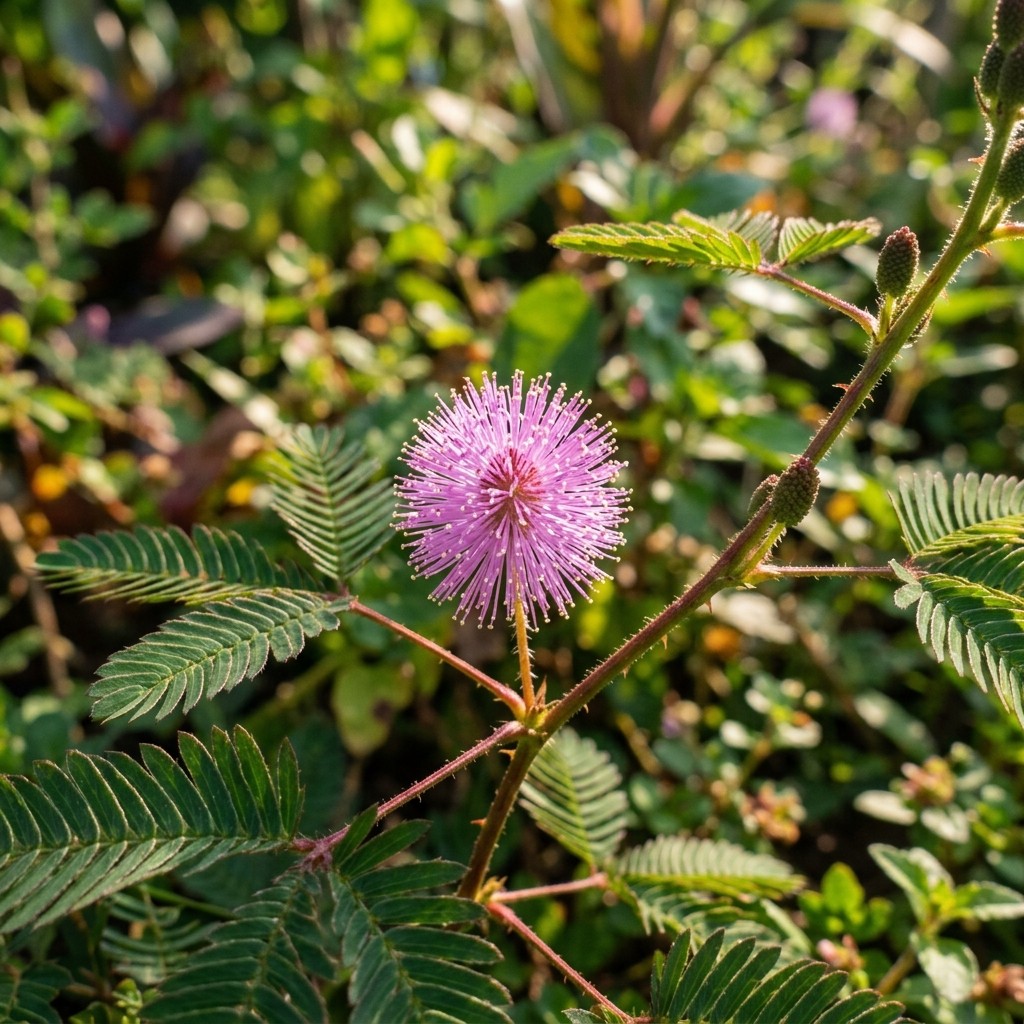 Spectacular 100 Sensitive Plant Flower Seeds, Purple - Drought Tolerant, Nature gallery